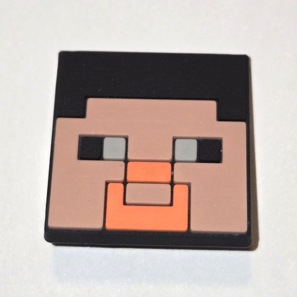 3/$10 Minecraft Steve Face Croc Charm